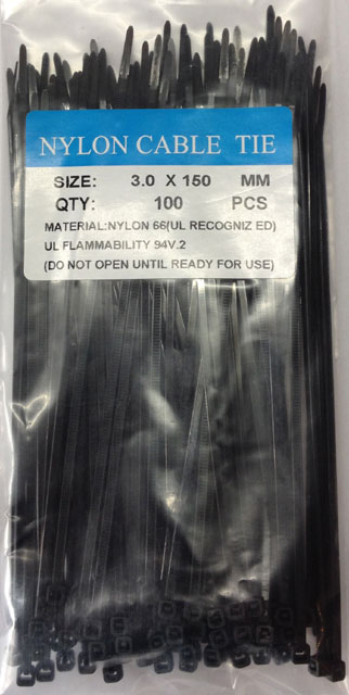 Ruban électrique nylon noir