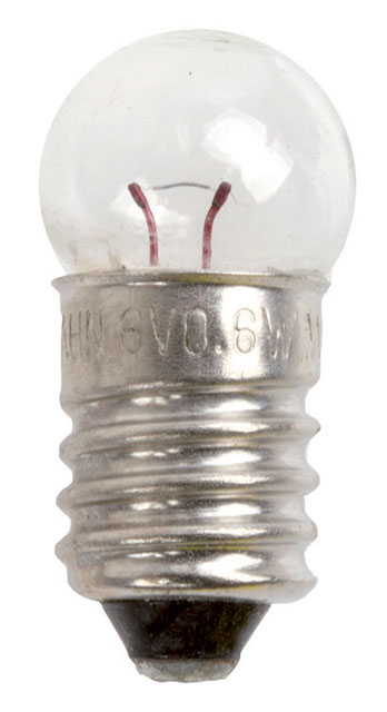 Birne 6V 0,6W Velorücklicht / 10 Stück in Packung